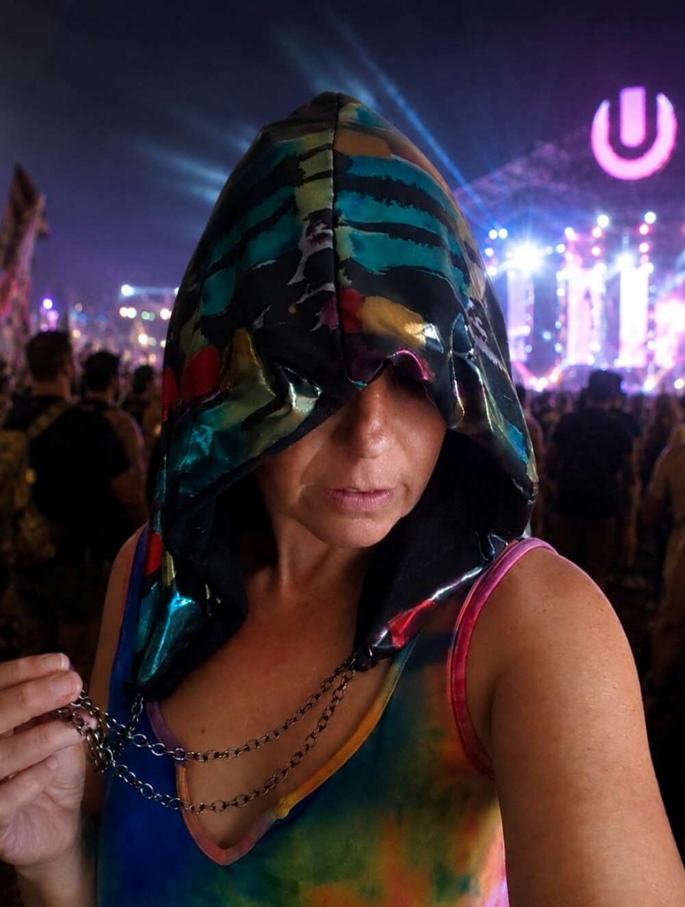 🌙Festival Chained Hood Reversible